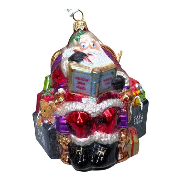 Kurt S. Adler Polonaise Santa Reading Christmas List 2000 Ornament Komozja NEW - Picture 2 of 7